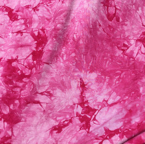 60” Bamboo 4-Way Stretch with Spandex Hot Pink Tie Dye Tie Dyed Apparel Jersey Knit Fabric by The Yard