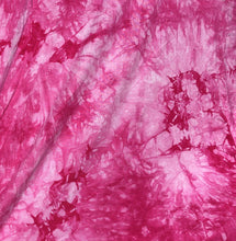 Load image into Gallery viewer, 60” Bamboo 4-Way Stretch with Spandex Hot Pink Tie Dye Tie Dyed Apparel Jersey Knit Fabric by The Yard