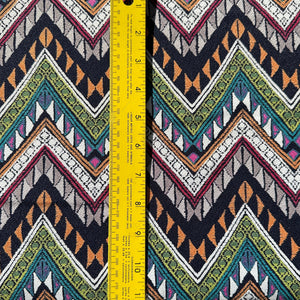 60" Rainbow Colorful Abstract Designed Woven Fabric By the Yard