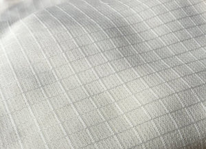 58" PFD 100% Lyocell Tencel Jacquard Square Checkered Medium Weight Off-White Woven Fabric By the Yard | APC Fabrics