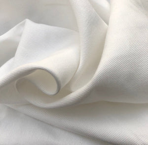 60" 100% Organic Cotton Twill 7 OZ White Apparel & Face Mask Woven Fabric By the Yard - APC Fabrics