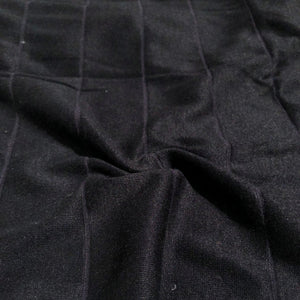 68" Modal Jersey Spandex  Stretch Piece Dyed Black Striped Knit Fabric By the Yard | APC Fabrics