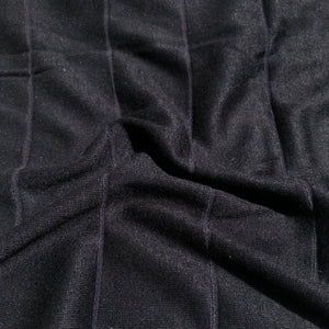 68" Modal Jersey Spandex  Stretch Piece Dyed Black Striped Knit Fabric By the Yard | APC Fabrics