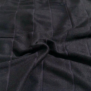 68" Modal Jersey Spandex  Stretch Piece Dyed Black Striped Knit Fabric By the Yard | APC Fabrics