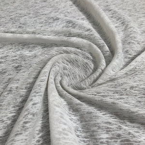 60" 100% Cotton Onion Slub 5 OZ Optic White Jersey Knit Fabric By the Yard | APC Fabrics