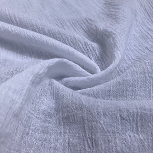 56" 100% Cotton Gauze Wrinkly Off White Ivory Woven Fabric By the Yard - APC Fabrics
