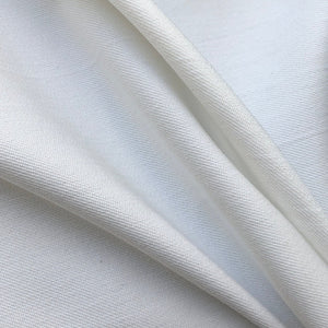 60" 100% Polyester Gabardine Twill White Woven Fabric For Apron & Table Cloth By the Yard | APC Fabrics