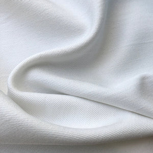 60" 100% Polyester Gabardine Twill White Woven Fabric For Apron & Table Cloth By the Yard | APC Fabrics