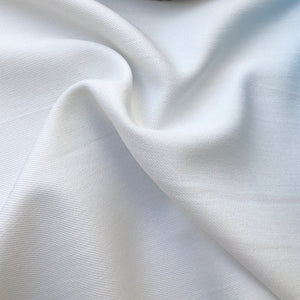 60" 100% Polyester Gabardine Twill White Woven Fabric For Apron & Table Cloth By the Yard | APC Fabrics