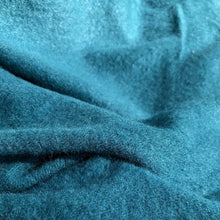 Load image into Gallery viewer, 58&quot; Modal Spandex Stretch Fleece Aqua Blue Knit Fabric By the Yard | APC Fabrics
