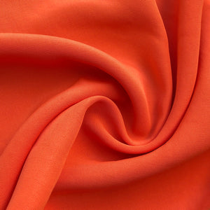 60" 100% Rayon Faille Blitz Dark Orange Woven Fabric By the Yard | APC Fabrics
