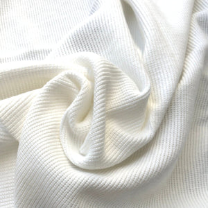 58" 100% Cotton PFD White Baby Thermal Knit Fabric By the Yard | APC Fabrics