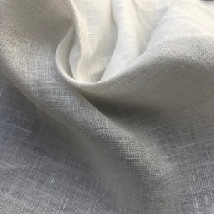 60" 100% Linen 4 OZ Handkerchief White Woven Fabric By the Yard | APC Fabrics