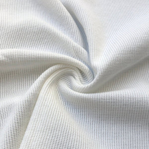 58" 100% Cotton PFD White Baby Thermal Knit Fabric By the Yard | APC Fabrics