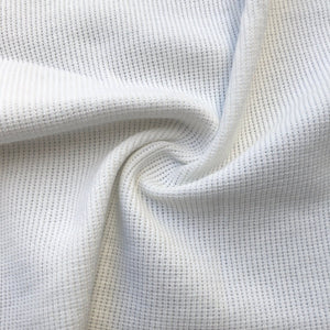 58" 100% Cotton PFD White Baby Thermal Knit Fabric By the Yard | APC Fabrics
