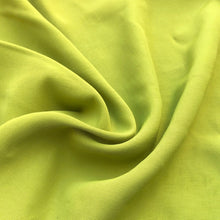 Load image into Gallery viewer, 58&quot; 100% Rayon Faille Blitz Bright Neon Green Light Weight Woven Fabric By the Yard | APC Fabrics