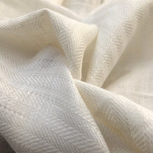 Load image into Gallery viewer, 58&quot; 100% Linen Herringbone 6 OZ PFD Ivory Woven Fabric By the Yard - APC Fabrics