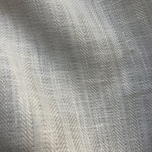 58" 100% Linen Herringbone 6 OZ PFD Ivory Woven Fabric By the Yard - APC Fabrics