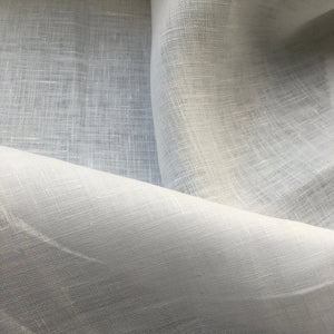 52" 100% Linen 5.5 OZ White Woven Fabric By the Yard | APC Fabrics