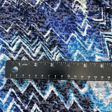 Load image into Gallery viewer, 54&quot; Devore Burn Out Cotton Geometric Design Blue Multicolor White Knit Fabric By the Yard | APC Fabrics