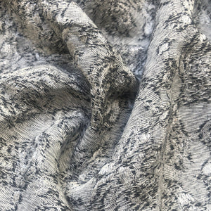42" Rayon Viscose Floral Jacquard Heather Gray Woven Fabric By the Yard | APC Fabrics