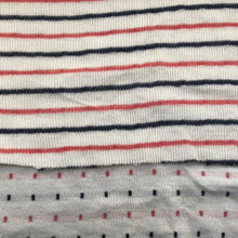 Load image into Gallery viewer, 46&quot; Modal Striped Polka Dot White Red Black Rib Knit &amp; Double Knit Fabric By the Yard | APC Fabrics