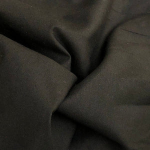 60" 100% Cotton 5 OZ Sheeting Jet Black Woven Face Mask Fabric By the Yard - APC Fabrics