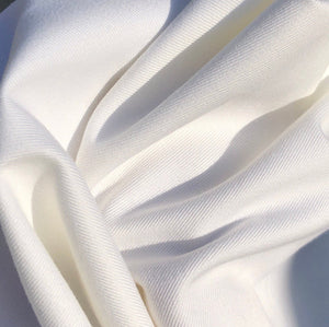 60" 100% Pima Cotton Twill 6 OZ Tight Weave White Apparel & Face Mask Woven Fabric By the Yard - APC Fabrics