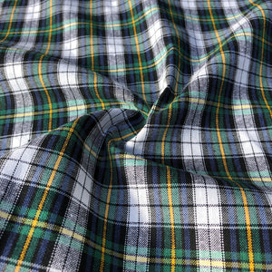 60" 100% Cotton Yarn Dyed Checkered Gingham Green Yellow & White Woven Fabric By the Yard - APC Fabrics