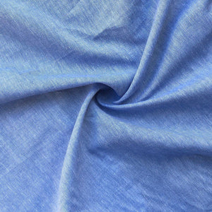 58" 100% Pima Cotton Chambray Voile Baby Blue Light Woven Fabric By the Yard - APC Fabrics