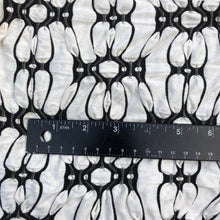 Load image into Gallery viewer, 58&quot; Rayon Spandex Lycra Stretch Ikat White &amp; Black Floral Flower Jacquard Knit Fabric By the Yard - APC Fabrics