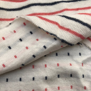 46" Modal Striped Polka Dot White Red Black Rib Knit & Double Knit Fabric By the Yard | APC Fabrics