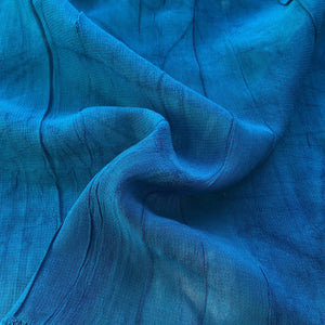 46" Ocean Blue 100% Tencel Lyocell Cupro Georgette 4.5 OZ Light Woven Fabric By the Yard - APC Fabrics