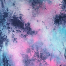 Load image into Gallery viewer, 60” Bamboo Spandex  Stretch Tie Dyed Cotton Candy Blue &amp; Pink Apparel Knit Fabric By the Yard | APC Fabrics