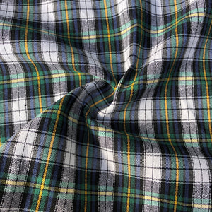 60" 100% Cotton Yarn Dyed Checkered Gingham Green Yellow & White Woven Fabric By the Yard - APC Fabrics