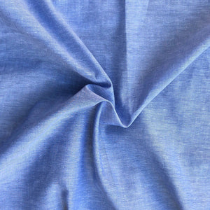 58" 100% Pima Cotton Chambray Voile Baby Blue Light Woven Fabric By the Yard - APC Fabrics