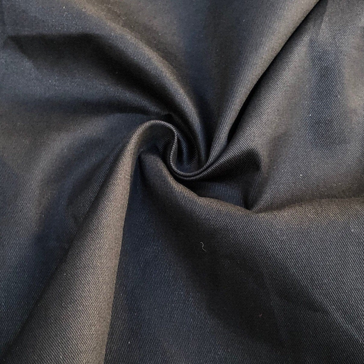 60 100% Cotton Twill 6 OZ Black Apparel Woven Fabric By the Yard