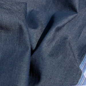 58" 100% Cotton Pima Chambray Denim 6 OZ Dark Blue Apparel Woven Fabric By the Yard - APC Fabrics