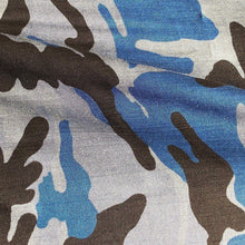 Load image into Gallery viewer, 60&quot; 100% Lyocell Tencel Camouflage 6 OZ Chambray Blue Camo Print Apparel and Face Mask Woven Fabric By the Yard | APC Fabrics
