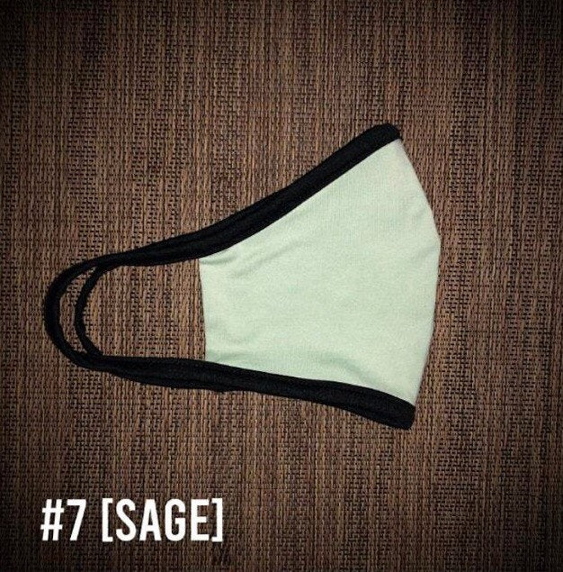 Light Sage Green USA Made Face Mask & Face Wear Jersey Knit Spandex | APC Fabrics
