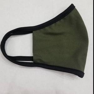 Olive Green USA Made Face Mask & Face Wear Jersey Knit Spandex | APC Fabrics