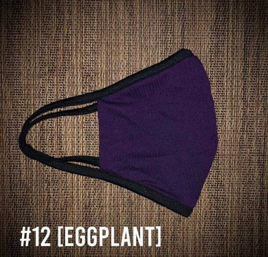 Eggplant Purple USA Made Face Mask & Face Wear Jersey Knit Spandex | APC Fabrics