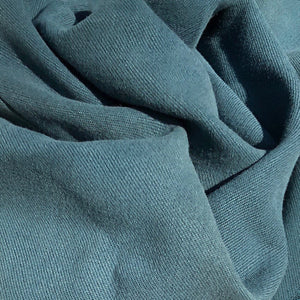 58" 100% Tencel Lyocell Gabardine Twill Enzymed Wash Medium Weight Marine Teal Blue Woven Fabric By the Yard | APC Fabrics