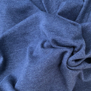 58" Cotton Modal Fleece Blend Solid Dark Navy Apparel French Knit Fabric By the Yard | APC Fabrics