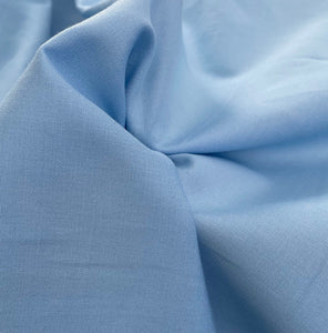 60” 100% Cotton Pima Sky Blue Yarn Dyed Apparel Woven Fabric By the Yard | APC Fabrics