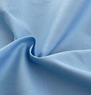 60” 100% Cotton Pima Sky Blue Yarn Dyed Apparel Woven Fabric By the Yard | APC Fabrics