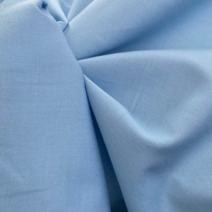 60” 100% Cotton Pima Sky Blue Yarn Dyed Apparel Woven Fabric By the Yard | APC Fabrics