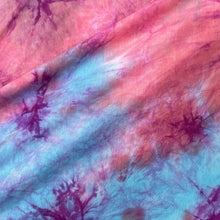 Load image into Gallery viewer, 60” Bamboo 4-Way Stretch with Spandex Watermelon Cotton Candy Tie Dye Tie Dyed Apparel Jersey Knit Fabric By the Yard | APC Fabrics