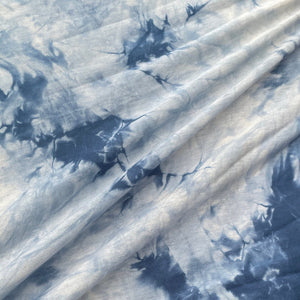 60” Bamboo 4-Way Stretch with Spandex Baby Blue Tie Dye Tie Dyed Apparel Jersey Knit Fabric By the Yard | APC Fabrics