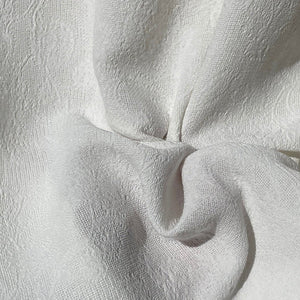58" 100% Rayon Floral Jacquard PFD White Woven Fabric By the Yard | APC Fabrics
